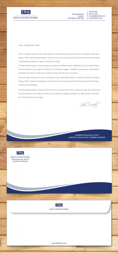 Law Office of Diaz & Nunez Elorza logo design by Boomstudioz