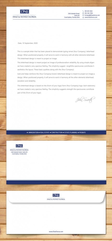 Law Office of Diaz & Nunez Elorza logo design by Boomstudioz