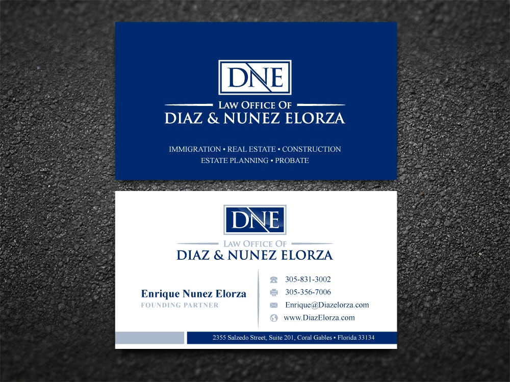 Law Office of Diaz & Nunez Elorza logo design by labo