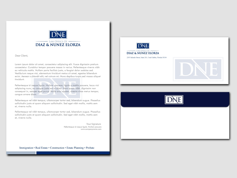 Law Office of Diaz & Nunez Elorza logo design by labo
