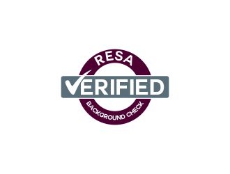 RESA Background Check Verified  logo design by lj.creative