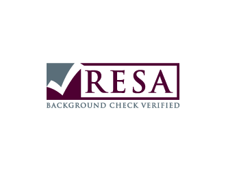 RESA Background Check Verified  logo design by denfransko