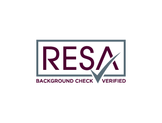 RESA Background Check Verified  logo design by denfransko