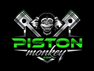 www.pistonmonkey.com logo design by DreamLogoDesign