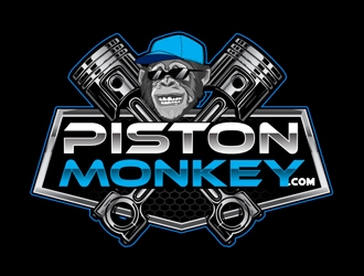 www.pistonmonkey.com logo design by DreamLogoDesign