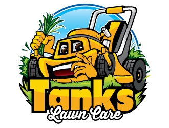 Tanks Lawn Care logo design by Suvendu
