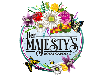 Her Majestys Royal Gardens logo design by coco