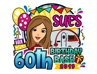 Sues 60th Birthday Bash 2019 logo design by coco