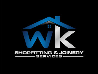 wk shopfitting & joinery services  logo design by BintangDesign