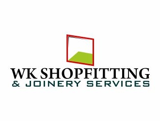 wk shopfitting & joinery services  logo design by naldart