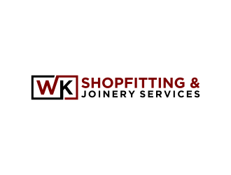 wk shopfitting & joinery services  logo design by RIANW