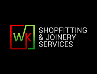 wk shopfitting & joinery services  logo design by lexipej