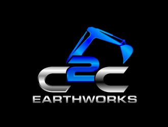 C2C earthworks logo design by desynergy