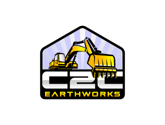 C2C earthworks logo design by Pode