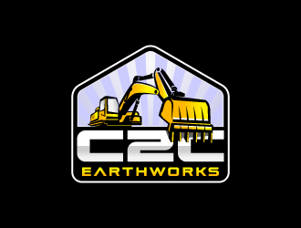 C2C earthworks logo design by Pode