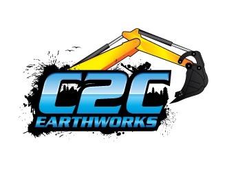 C2C earthworks logo design by dshineart