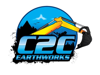 C2C earthworks logo design by dshineart