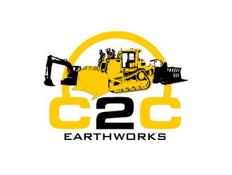 C2C earthworks logo design by yurie