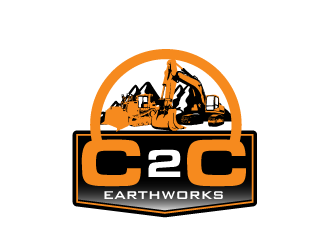 C2C earthworks logo design by yurie