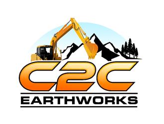 C2C earthworks logo design by coco