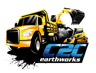 C2C earthworks logo design by Suvendu