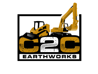 C2C earthworks logo design by schiena