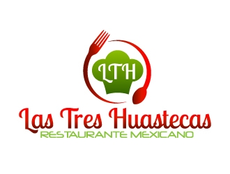 Las Tres Huastecas Restaurante Mexicano logo design by Dawnxisoul393