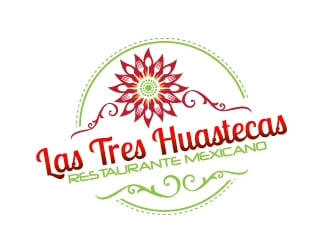 Las Tres Huastecas Restaurante Mexicano logo design by Dawnxisoul393