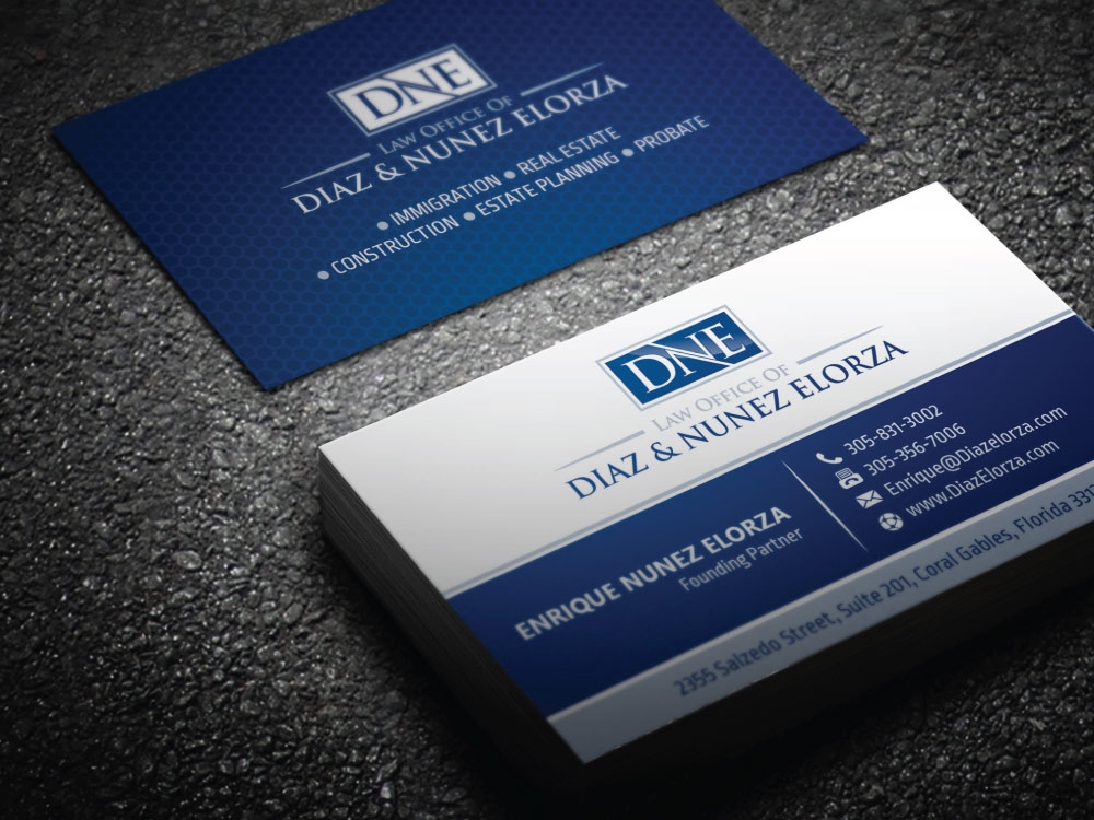 Law Office of Diaz & Nunez Elorza logo design by Boomstudioz