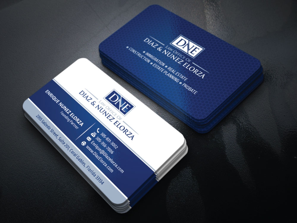Law Office of Diaz & Nunez Elorza logo design by Boomstudioz