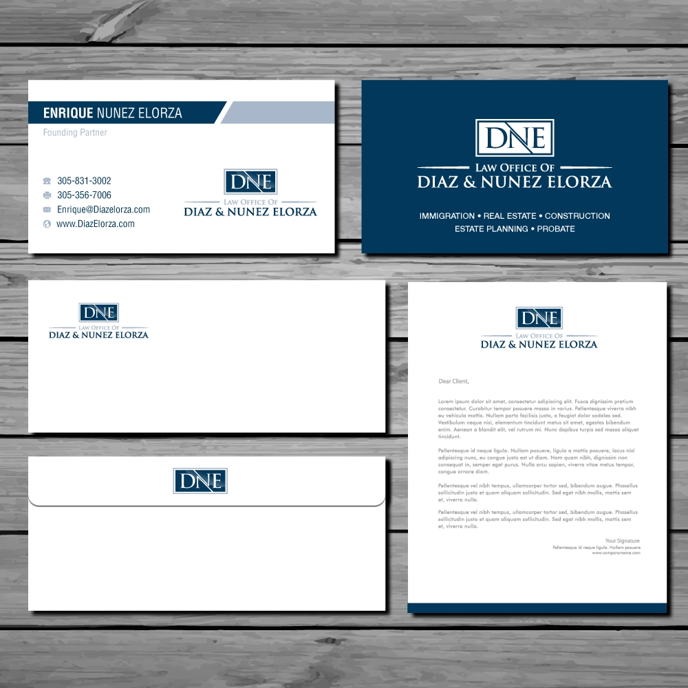 Law Office of Diaz & Nunez Elorza logo design by labo