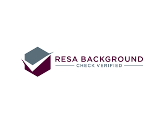 RESA Background Check Verified  logo design by bomie
