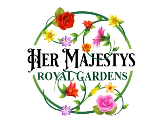 Her Majestys Royal Gardens logo design by Roma