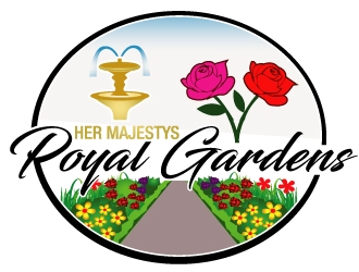 Her Majestys Royal Gardens logo design by PMG