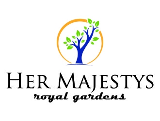 Her Majestys Royal Gardens logo design by jetzu