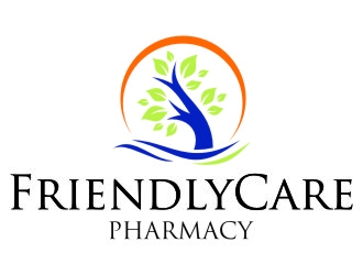 FriendlyCare Pharmacy logo design by jetzu