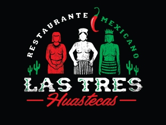 Las Tres Huastecas Restaurante Mexicano logo design - 48hourslogo.com