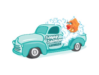 Soapy Salmon Car Wash logo design by agoosh
