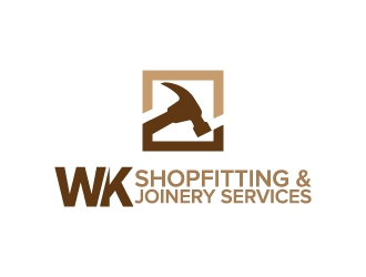wk shopfitting & joinery services  logo design by jaize