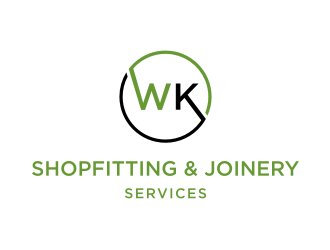 wk shopfitting & joinery services  logo design by asyqh