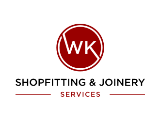 wk shopfitting & joinery services  logo design by asyqh