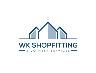 wk shopfitting & joinery services  logo design by pencilhand