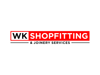 wk shopfitting & joinery services  logo design by maseru