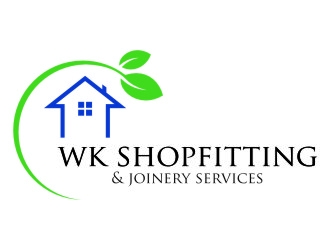 wk shopfitting & joinery services  logo design by jetzu