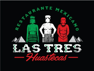 Las Tres Huastecas Restaurante Mexicano logo design by REDCROW