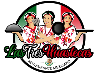 Las Tres Huastecas Restaurante Mexicano logo design by schiena