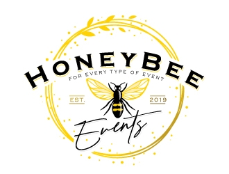 HoneyBee Events logo design by REDCROW