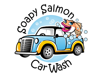 Soapy Salmon Car Wash logo design by haze
