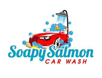 Soapy Salmon Car Wash logo design by karjen