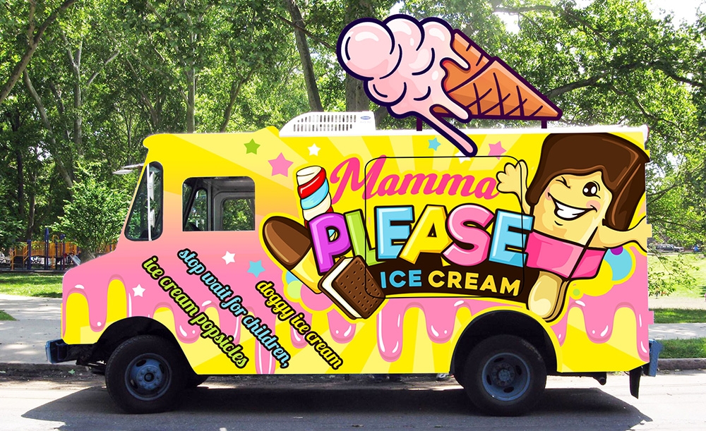 Mamma Please Ice Cream  logo design by mattlyn